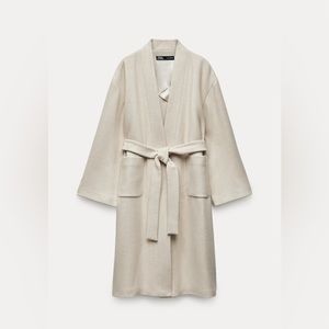 XS Zara Manteco wool belted coat